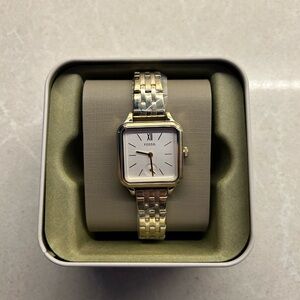 Colleen Three Hand Gold Tone Stainless Steel Watch - Brand New